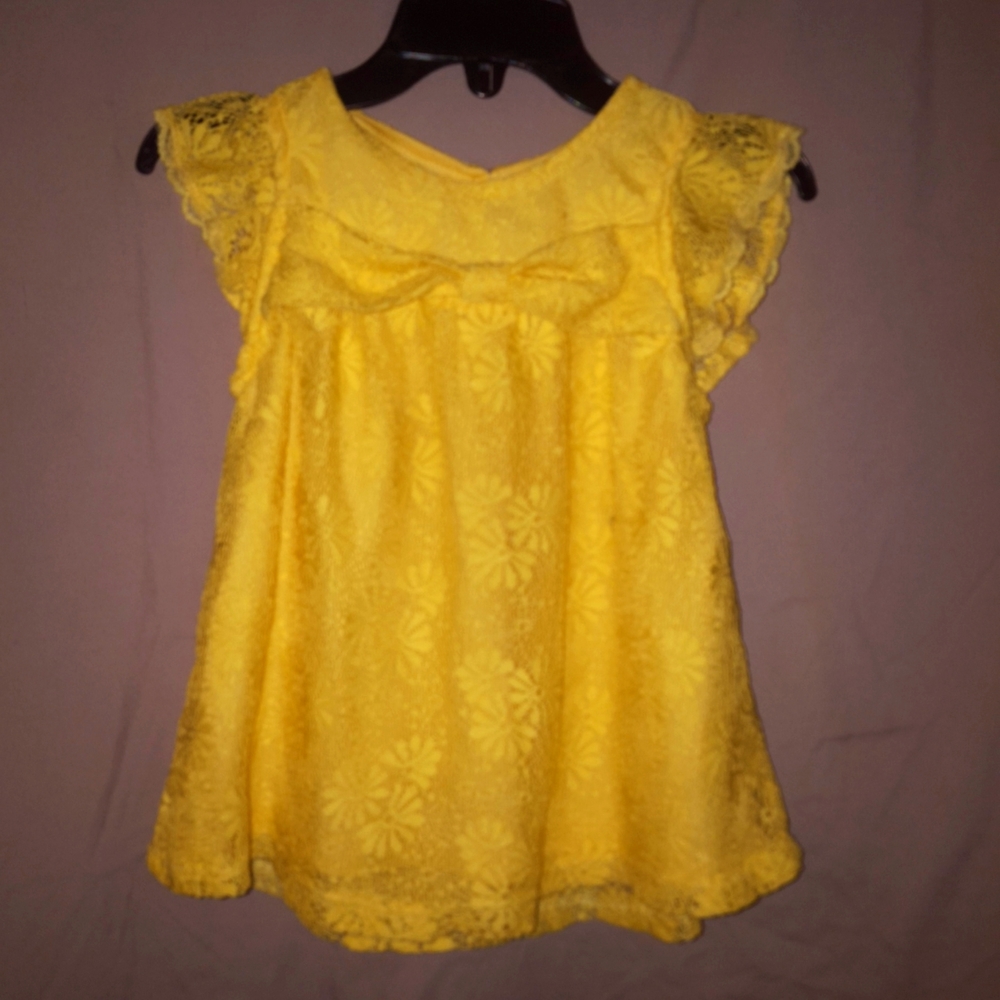 Real Love 3T Yellow Lace Sleeveless Summer Dress for Girls